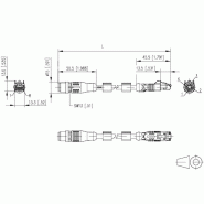 METZ CONNECT Câble Ethernet industriel M12-RJ45, codage D, 1 m_1