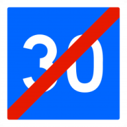 Panneau indication C4b - Fin de vitesse conseillée - WP Signalisation - résine thermoplastique_1