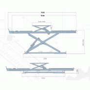 Pont ciseaux encastrable 5T + levage auxiliaire 3,5T - 5100mm_1