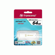 Transcend JetFlash 730 64GB USB 3.0 lecteur USB flash 64 Go USB Type-A 3.2 Gen 1 (3.1 Gen 1) Blanc_1