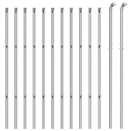 Vidaxl clôture à mailles losangées argenté 1,1x25 m 154010_1