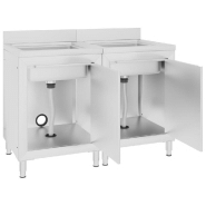 Vidaxl éviers de cuisine commerciaux 2 pcs acier inoxydable 3058273_1