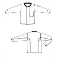 16BPBN - Veste de cuisine P.B.V - Blanc/Noir - Double boutonnage à pressions - Polyester/Coton 245g/m²_1