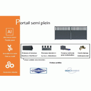 Portail battant semi plein - 4000 / 1800_1