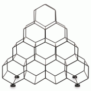 Range-bouteilles en métal noir - H38.5 x L40 x PR18 - Réf. 164324_1