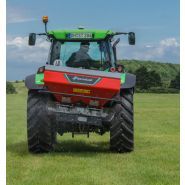 Distributeur d'engrais Kverneland avec granulomètre intégré pour une distribution précise