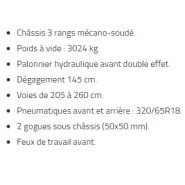 Jaguar LX-100 - Tracteur enjambeur CMC - 4 roues motrices - Moteur 101 CV - Rapport poids/puissance optimisé_1