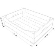 Caisse en bois X2 - Simply à Box - L54 x H20 x P75 cm - bois brut ou 6 coloris de lasure à l'eau_1