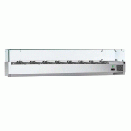 Vitrine à ingrédients réfrigérée avec pare-haleine - 8 x GN 1/4_1