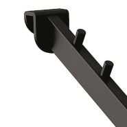 Bras incliné incliné noir pour tube rectangulaire P40cm systèrme Cremablack_1