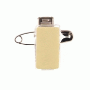 Clip adhésif métal à pince crocodile avec épingle de sûreté - 22x12 mm - Conditionnement par 100_1