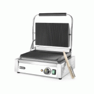 Grill de contact Panini Complètement rainuré 340x230mm HENDI_1