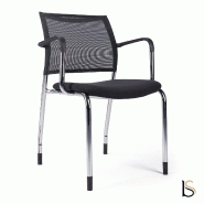 Chaise visiteurs Surf avec dossier en résille - Fixes, Patins_1