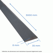 Main courante demi-rond 35 x 8mm - L.3000mm_1