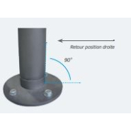 Potelet à mémoire de forme inclinable Amortichoc - 6 modèles au choix - Tube acier Ø 76 mm - Inclinaison maximale 45°_1