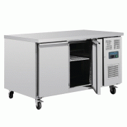 Tour pâtissier réfrigéré 2 portes avec plan de travail en inox - P800 mm Série U | Polar - UA083_1