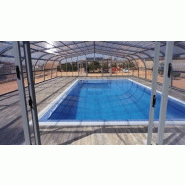 Abri piscine haut fixe Tabarca - robuste et élégant - panneaux latéraux mobiles en polycarbonate_2