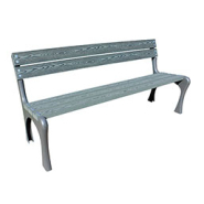 Banc en Eco composite aspect naturel - VIGO - Lattes en bois technologique et piétement en fonte_1