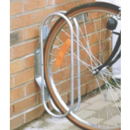Support vélo mural fixe - Lot de 5 griffes en acier galvanisé Ø 16 mm - Hauteur 515 mm_1