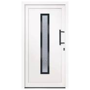 Vidaxl porte d'entrée blanc 108x200 cm pvc 3157082_1
