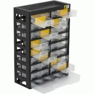 Casier à vis plastique 33 tiroirs - 43.5 x 30.3 x 13.6 cm - Structure plastique avec séparateurs amovibles_1