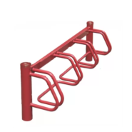 Support cycle Tourmalet - Buff'hyeres Collectivités - Acier époxy antirouille - 4 à 5 places simple et double face - Poteau Ø 80 mm - Arceau cintré Ø 25 mm_1