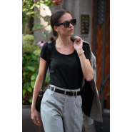 T-shirt femme - Le tee-shirt indispensable - Montauk Femmes - Noir - Nimbus_1