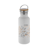 Thermos isotherme double paroi en acier inoxydable - 500 ml - Couvercle en bambou - Sublimation_1