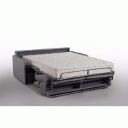 Canapé convertible express ECLIPSE - 140 cm - Matelas 18 cm - Tissu gris silex - Ouverture rapide_1