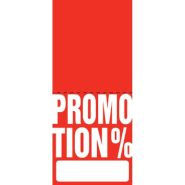 Etiquette chevalet Promotion Tradition rouge - 52x119mm - par 500 - Papier cartonné_1