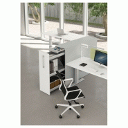 Fauteuil direction Dinamica - haut dossier, structure en nylon blanche ou noire, assise et dossier en résille_1