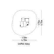 Structure multi-jeux pour enfants 1 à 5 ans - Unimini Abby 8046496 - Hags - Poteaux bois et panneaux HPL_1