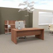 Bureau de direction T45 version droite - Quadrifoglio. - 200, Noyer Canaletto_2