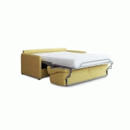 Canapé convertible express 140 cm Gemma - Matelas 16 cm - Tissu ficelle passepoil crème - Fabrication italienne_1