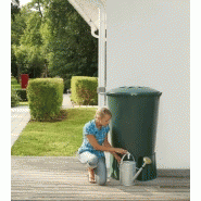 Cuve à eau cylindrique GRAF - 510L - Polypropylène vert - Récupérateur d'eau de pluie aérien_1