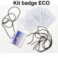Kit éco cordon + badge - kitbadgeeco - 10 porte-badges format CB 86x54 - 100 lacets gris_1