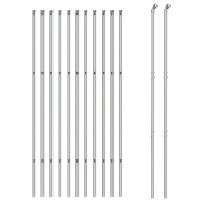 Vidaxl clôture à mailles losangées argenté 2x25 m 154014_1