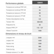 Beta G80IO - Groupe électrogène industriel Genmac - 80 kVA PRP - Châssis renforcé et tableau IP65_1