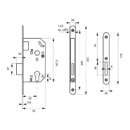 Serrure encastrable pour porte d'intérieur - Unimax NF - Têtère nickelée - Marque Thirard_1