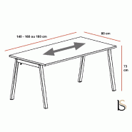 Bureau individuel Born Wood - Mobel Linea - 180, Anthracite_1