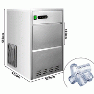Machine à glaçons creux cylindriques 24 kg/24h - stockage 5 kg_1
