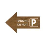 Panneau directionnel - pic bois - flèche marquée - compact gravé et peint - hauteur 10 cm_1