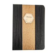 Protège menu 8 volets PVC noir 22x31cm_1