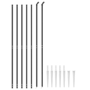 Vidaxl clôture en treillis métallique et ancrage anthracite 2,2x10 m 154279_1