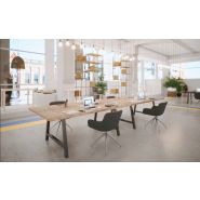 Table de réunion Cohésion - design moderne et épuré - large plan de travail pour coworking_1