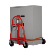 Diable élévateur jumelé à treuil - capacité 600kg (la paire) - levée 300mm et roues pivotantes_1