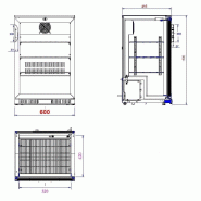 Arrière bar réfrigérée noir 1 porte l600 7527.0005 COMBISTEEL_1