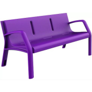 Banc public Alvium en polyéthylène 100 % recyclable - 170 cm - Anti-U.V. et anti-graffitis_1