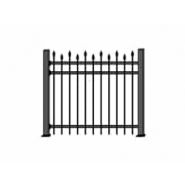 C2101-2201 - Clôture en aluminium Fortin - Barrotins 5/8'' x 5/8'' avec 3 traverses horizontales_1