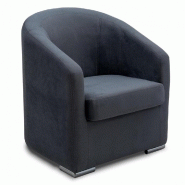 Fauteuil fixe FOLIO - velours gris anthracite - fabrication 100% italienne - confort ferme_1
